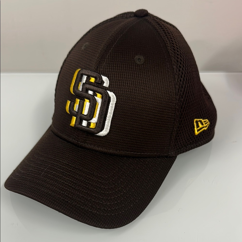 New Era Brown San Diego Padres Mesh Back Cap with Yellow & White Logo
